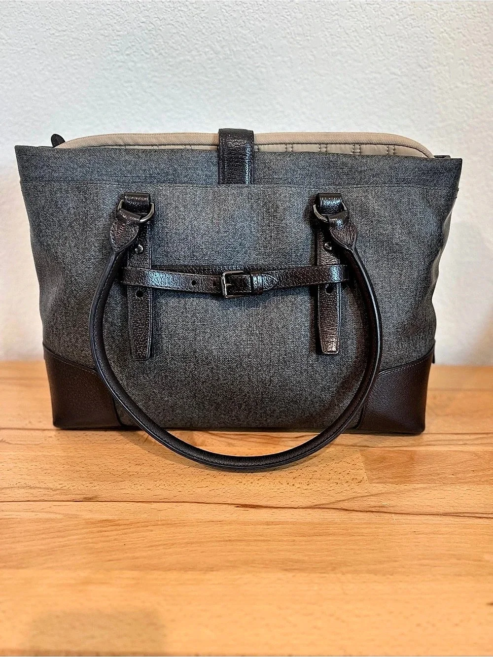 Tumi Voyageur Tote Gray & Brown